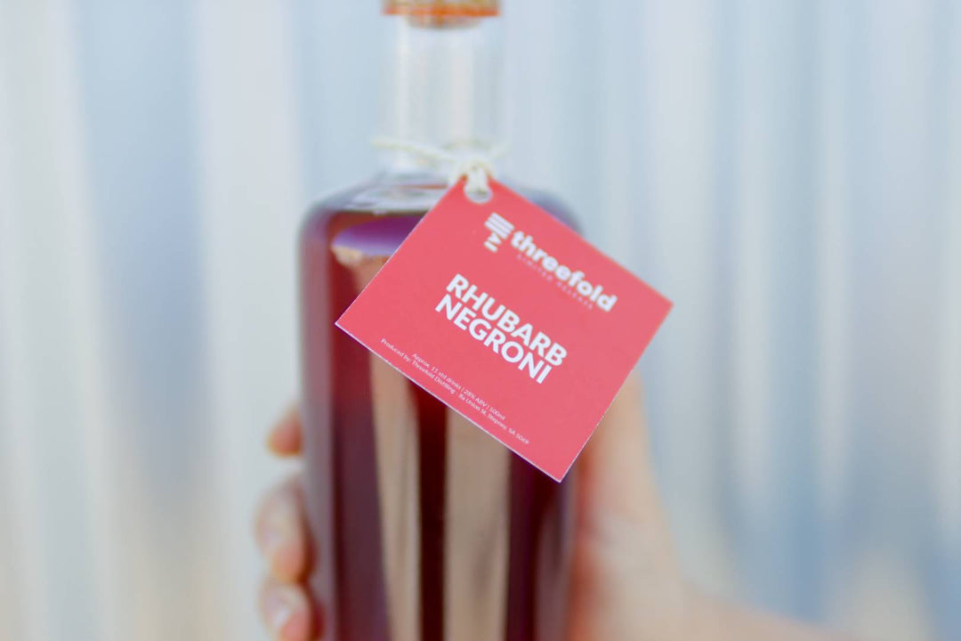 Threefold Bottled Rhubarb Negroni